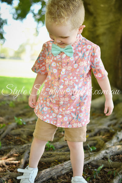 “Dusty Daisy" Dress Shirt & Bow Tie