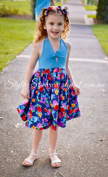 "Blue Iris" Children's Dress