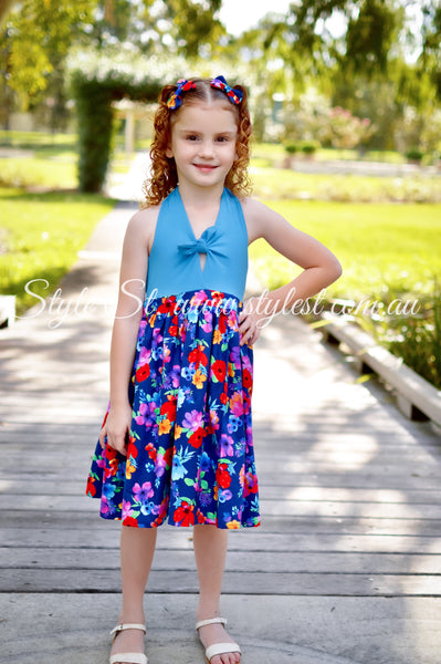 "Blue Iris" Children's Dress