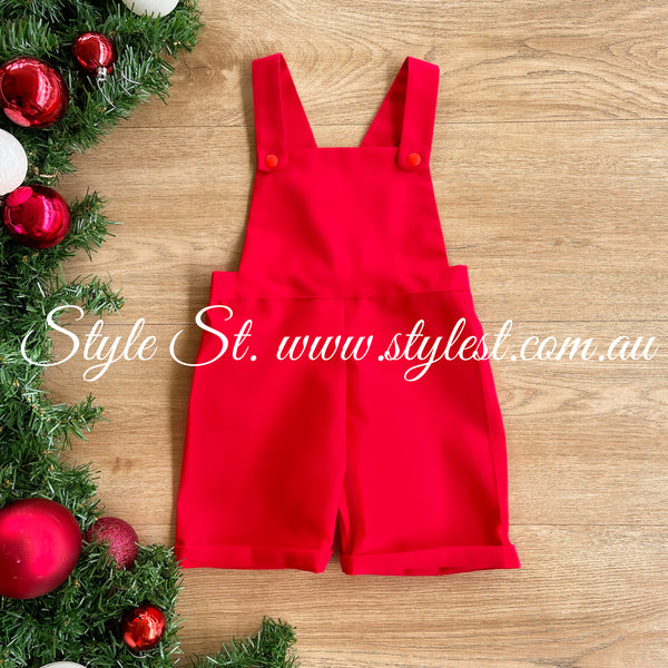 "Happy Holidays" Overall Romper