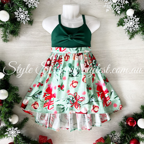 PREORDER "Peppermint Snap" Children's Dress