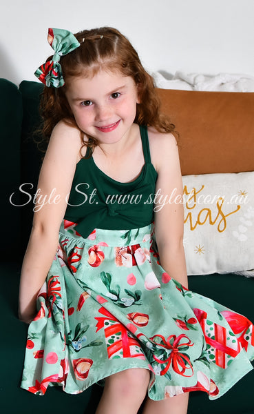 PREORDER "Peppermint Snap" Children's Dress