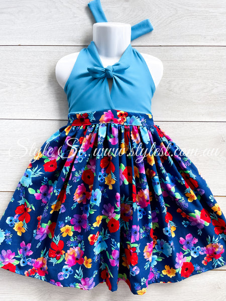 "Blue Iris" Children's Dress