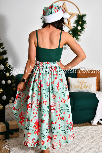 PREORDER "Peppermint Snap" Ladies Dress