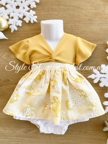 PREORDER "Golden Gifts" Dress Romper