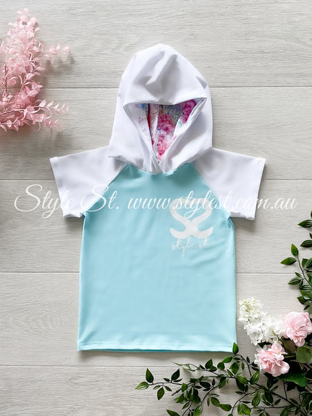 "Blue Butterfly” Children's Raglan Hoodie