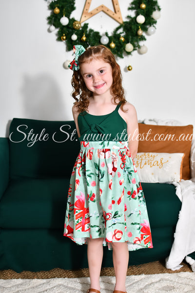 PREORDER "Peppermint Snap" Children's Dress