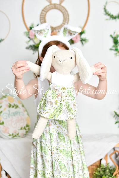 "Hippity Hoppity" Linen Bunny