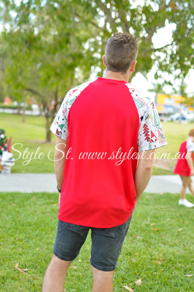 "Happy Holidays" Men's Raglan Tee