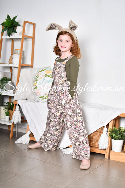 "Bunny Blossom" Children's Overalls