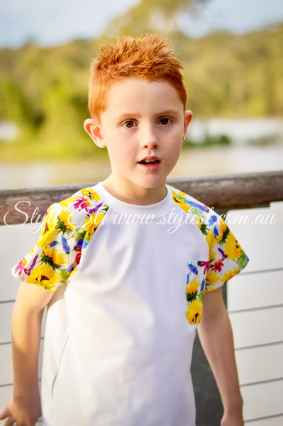 “Sunflower Meadows” Raglan Tee