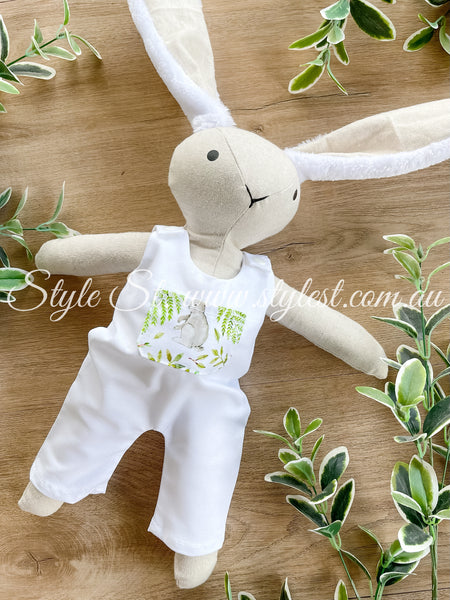 "Hippity Hoppity" Linen Bunny