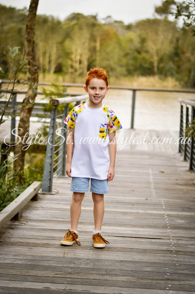 “Sunflower Meadows” Raglan Tee