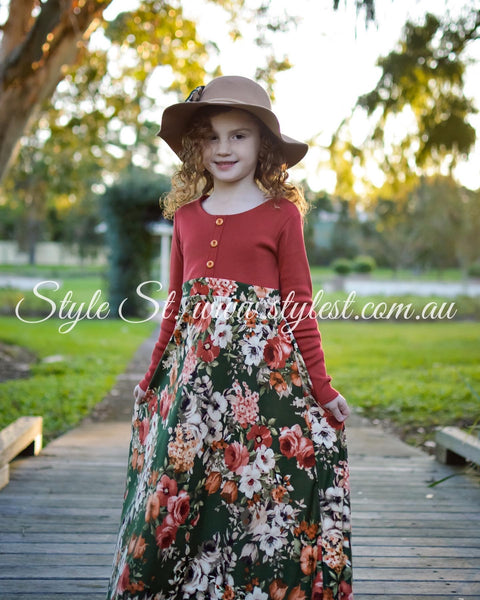 "Winter Fire" Children's Dress