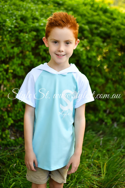 "Blue Butterfly” Children's Raglan Hoodie