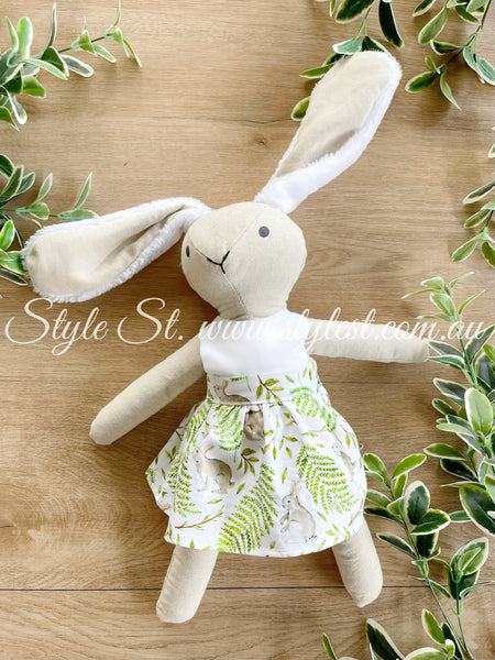 "Hippity Hoppity" Linen Bunny