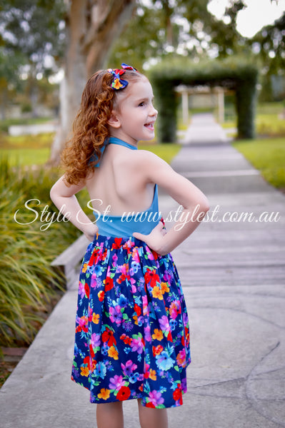 "Blue Iris" Children's Dress