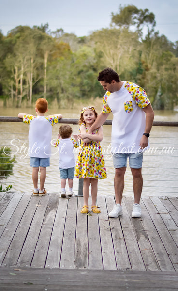 “Sunflower Meadows” Men's Raglan Tee